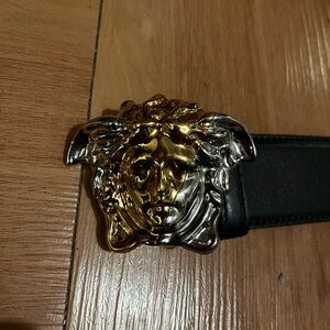 Black Versace Medusa Belt